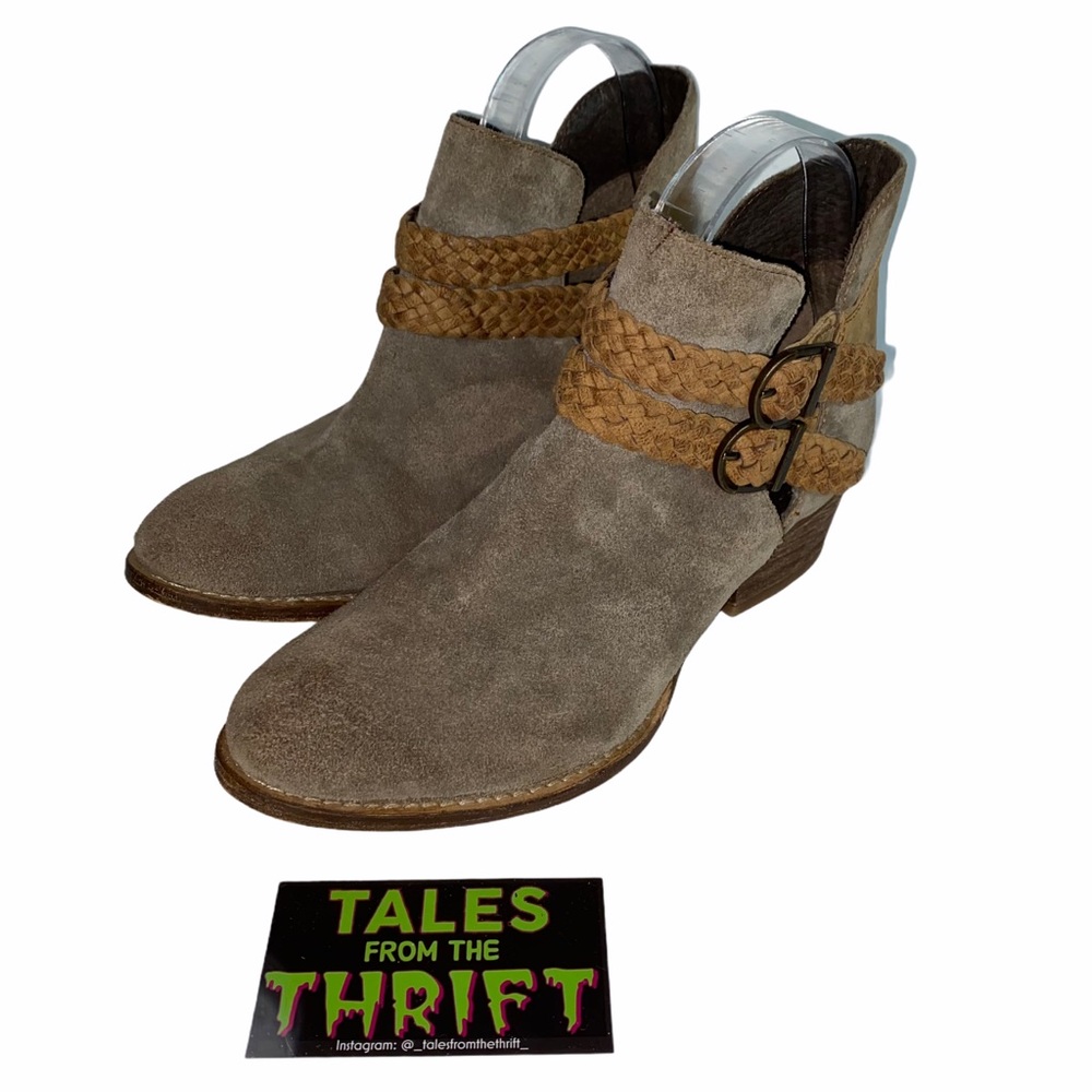 Rebels Calista Buckle Ankle Boots Suede Leather